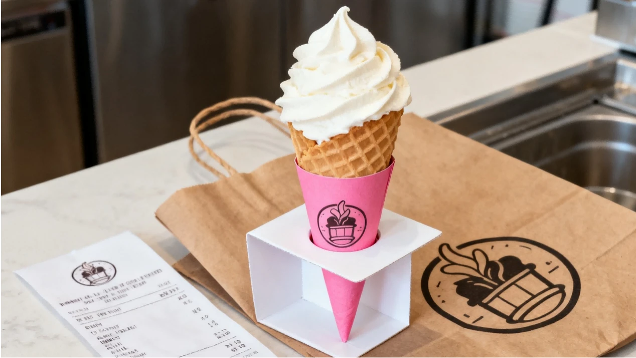 Custom Ice Cream Cone Paper Sleeves 4 Custom Ice Cream Cone Paper Sleeves 4